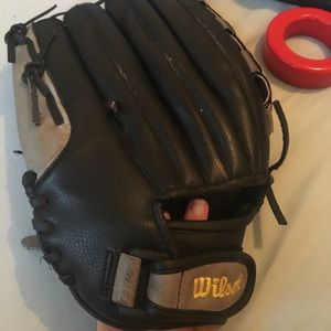 Softball Bat, Glove and Bat Weight.